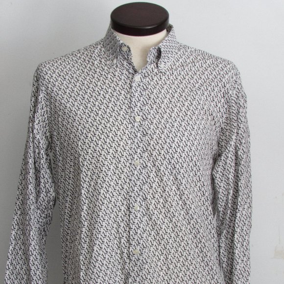 Paul & Shark Yachting Men's Button-Down Shirt Penguins Made in Italy Sz M 15 EUC - Picture 2 of 15